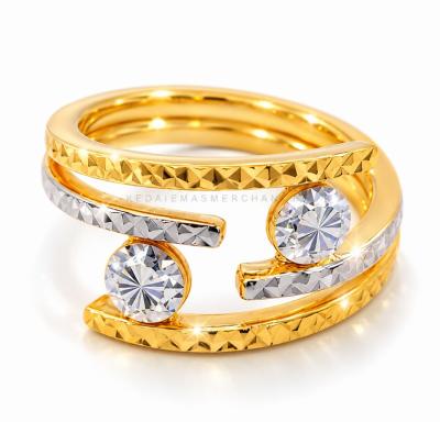 Merchant9 Cincin Emas Silang 2 Layer Circle 2C L:1.1CM