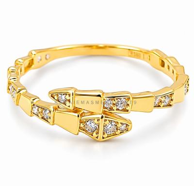 Merchant9 Cincin Emas BVL Serpenti Nail Permata