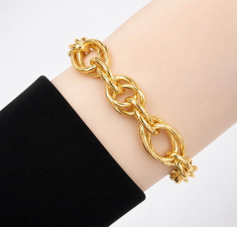 Merchant9 Rantai Tangan LEXA Oval Rope Double L:0.85CM