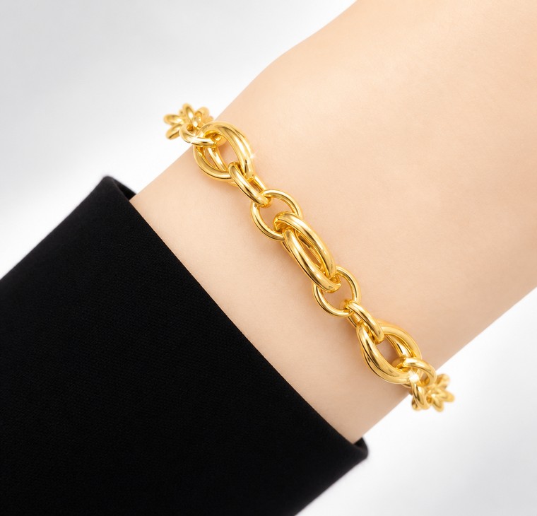Merchant9 Rantai Tangan LEXA Sauh Double Polish L:0.6CM
