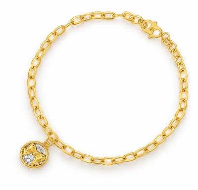 Merchant9 Rantai Tangan Sauh Oval Gantung Ribbon Honey 2C L:0.3CM
