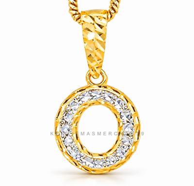 Merchant9 Loket Huruf O Diamond Cut 2C Padu L:1.1CM