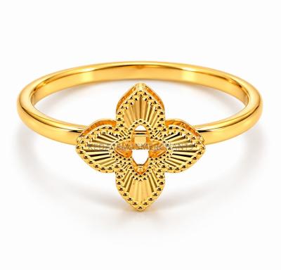 Merchant9 Cincin Emas Fleur Clover Stripes L:0.95CM