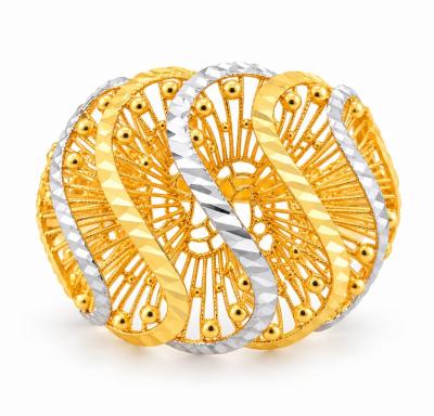 Merchant9 Cincin Emas Lintah Wave Kerawang 2C L:2CM