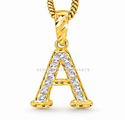 Merchant9 Loket Huruf A Diamond Cut 2C Padu L:1.2CM