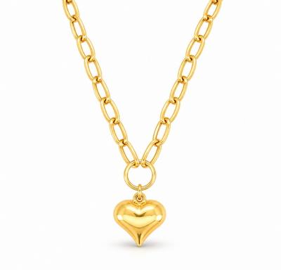Merchant9 Rantai Leher Paperclip Choker Love L:0.4CM