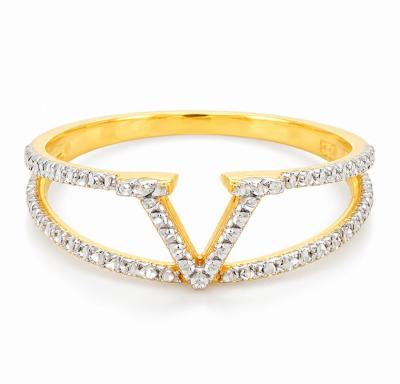 Merchant9 Cincin Emas V Diamond Cut 2C L:0.6CM