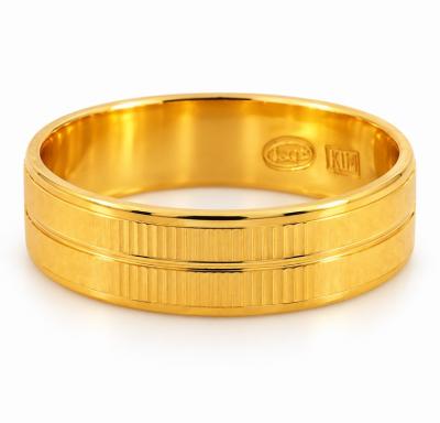 Merchant9 Cincin Emas Belah Rotan Line Polish L:0.5CM