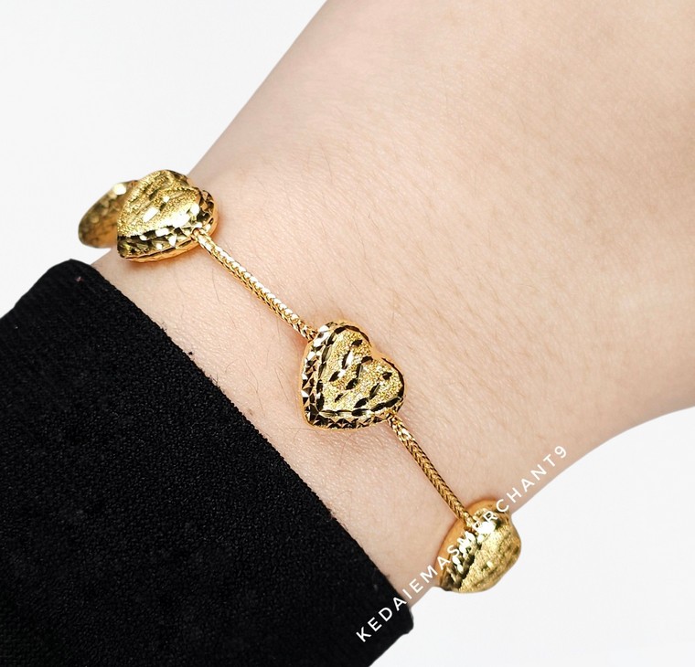 Merchant9 Rantai Tangan Mesin Box Love Pasir Dimensi L:1CM