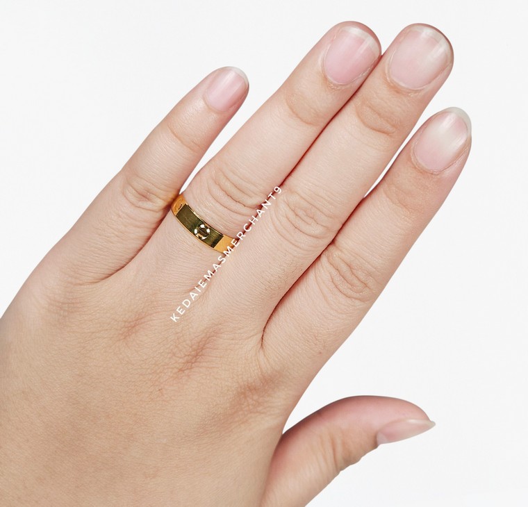 Merchant9 Cincin Emas Belah Rotan Ctier L:0.5CM