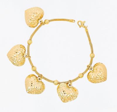 Merchant9 Rantai Tangan Belut Padu Pearl Gantung Love L:0.2CM