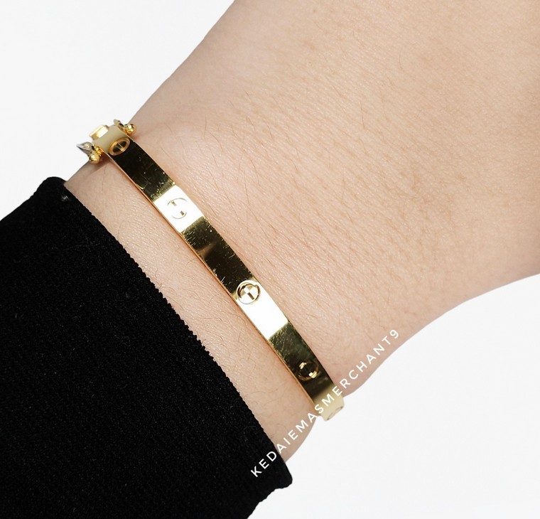 Merchant9 Gelang Ctier Oval Padu L:0.4CM