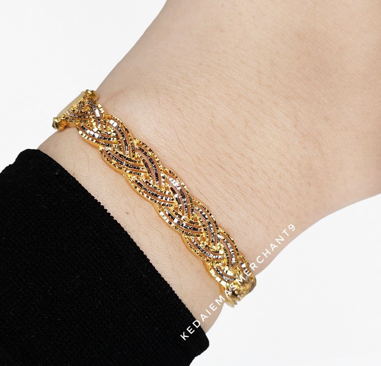 Merchant9 Gelang Tocang Diamond Cut L:0.8CM (OVAL)