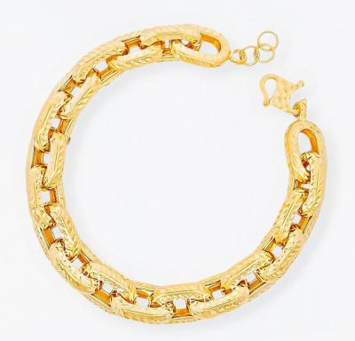 Merchant9 Rantai Tangan Sauh Diamond Cut L:1CM