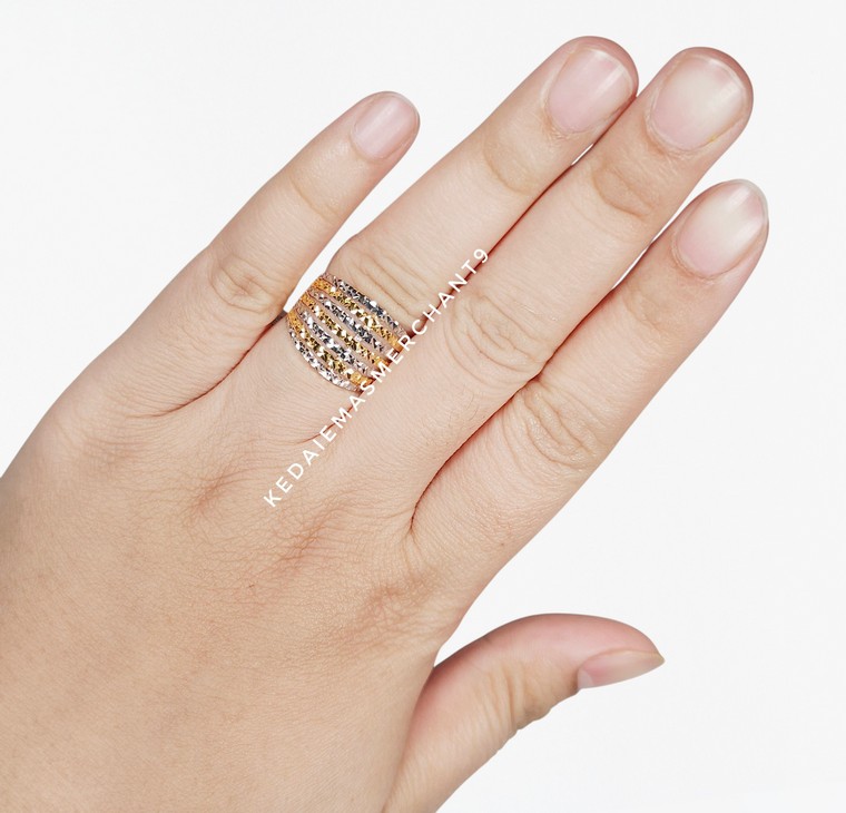 Merchant9 Cincin Emas KLCC 7 Layer 2C L:1.4CM