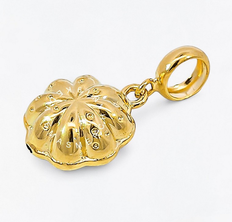 Merchant9 Charm Kuih Bahulu L:1.1CM (HARD GOLD- Supper Hollow)