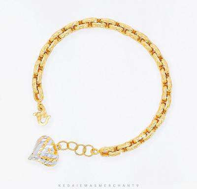 Merchant9 Rantai Tangan Sauh Dimensi Love Gantung 2C L:0.4CM