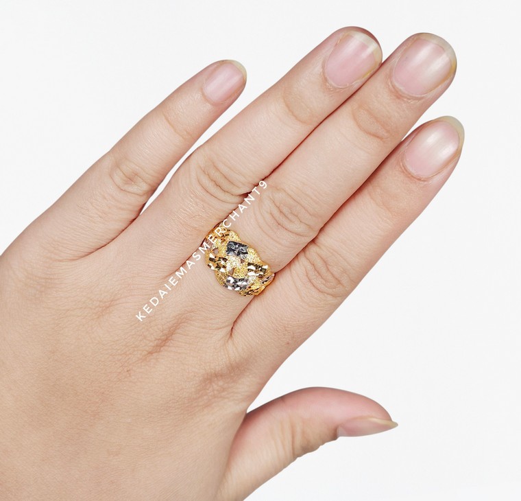 Merchant9 Cincin Emas Gajah Pasir Star 2C L:1.2CM