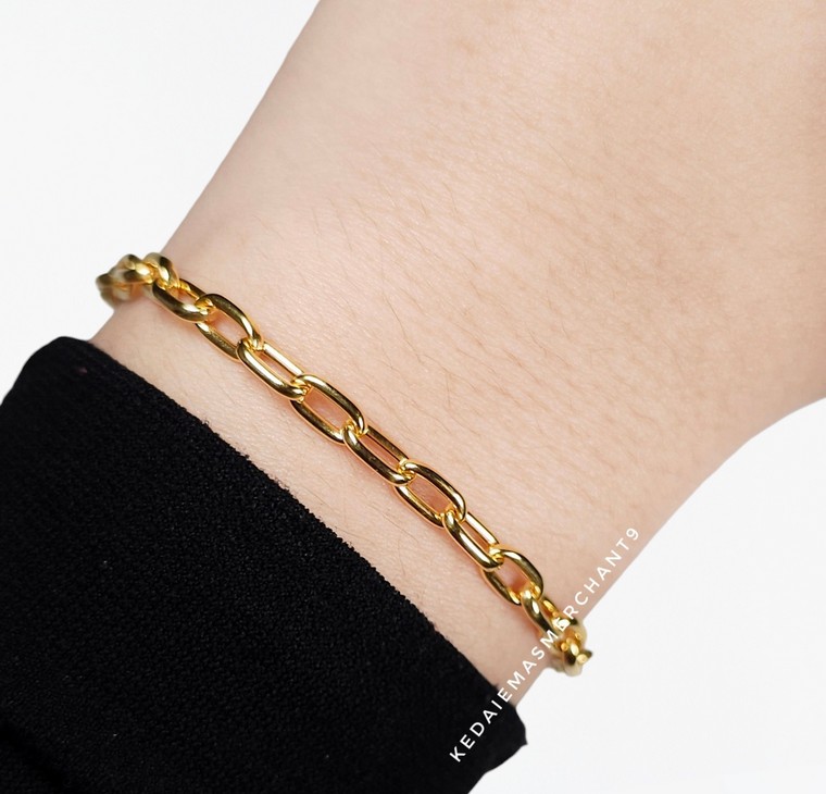 Merchant9 Rantai Tangan Paperclip Polish L:0.4CM