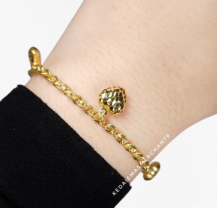 Merchant9 Rantai Tangan Polo Gantung Love L:0.25CM
