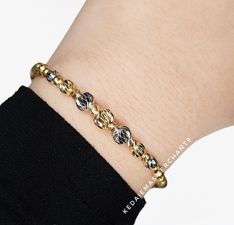 Merchant9 Rantai Tangan Choker Candy Stripe Dimensi Chrome L:0.5CM