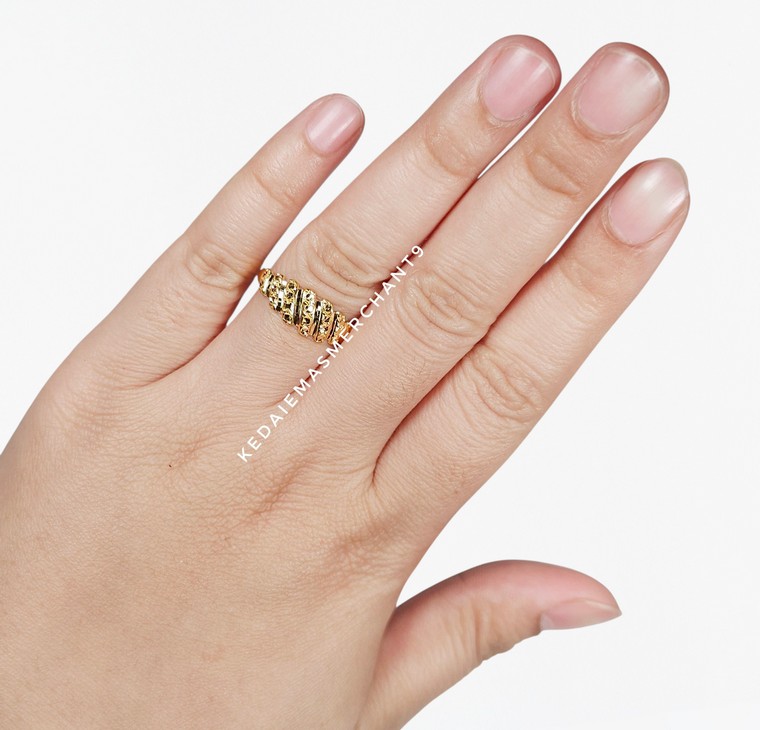 Merchant9 Cincin Emas Lintah Diamond Cut L:0.7CM