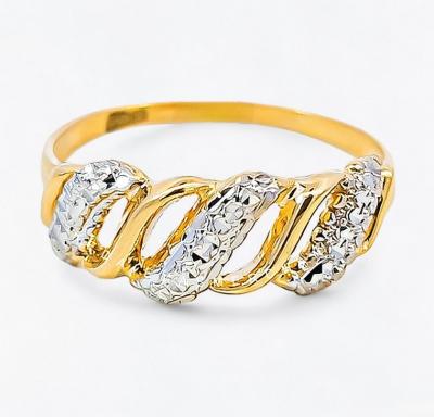 Merchant9 Cincin Emas Lintah Wave Polish Diamond Cut 2C L:0.7CM