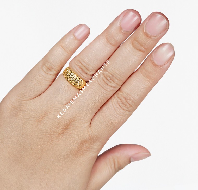 Merchant9 Cincin Emas Lintah Diamond Cut L:0.7CM