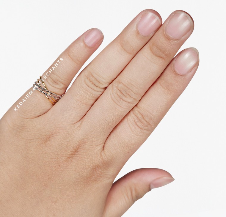 Merchant9 Cincin Emas Silang Polish Diamond Cut 2C