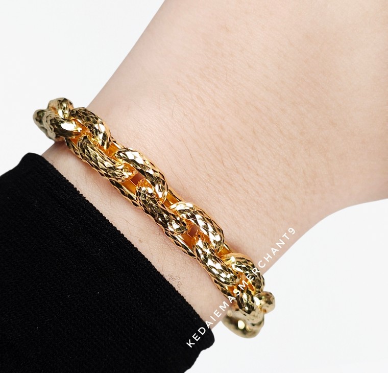 Merchant9 Rantai Tangan Sauh Dimensi Love Gantung L:1CM