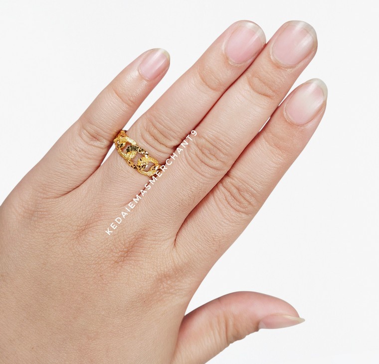 Merchant9 Cincin Emas Sauh Dimensi L:0.7CM