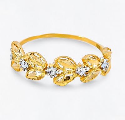 Merchant9 Cincin Emas Leaf Laurier Star 2C L: 0.6CM