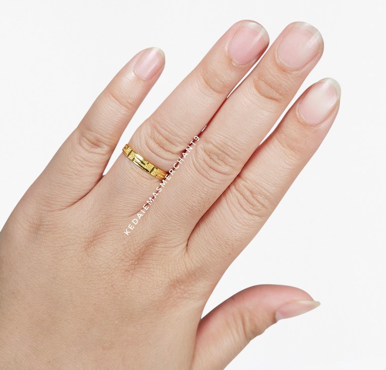 Merchant9 Cincin Emas Belah Rotan FD Pasir L:0.35CM