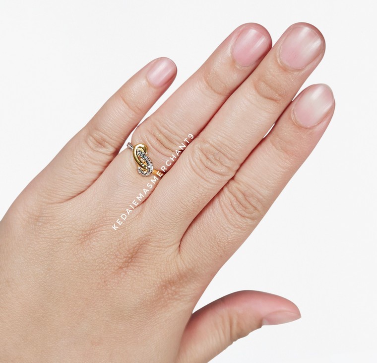 Merchant9 Cincin Emas Knot Diamond Cut L:0.9CM