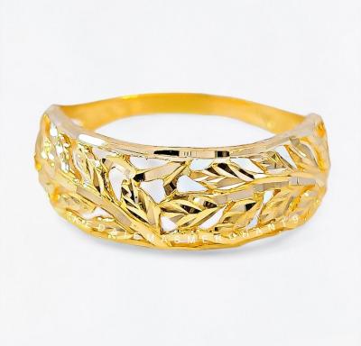 Merchant9 Cincin Emas Leaf Kerawang L:0.7CM
