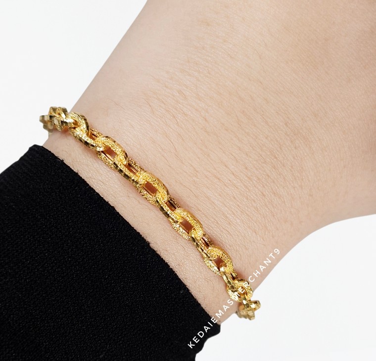 Merchant9 Rantai Tangan Sauh Oval Pasir L:0.4CM