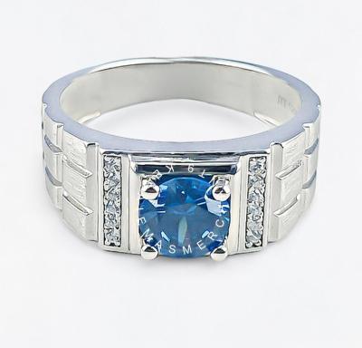 Merchant9 Cincin Perak Batu Biru Muda CPBLMS