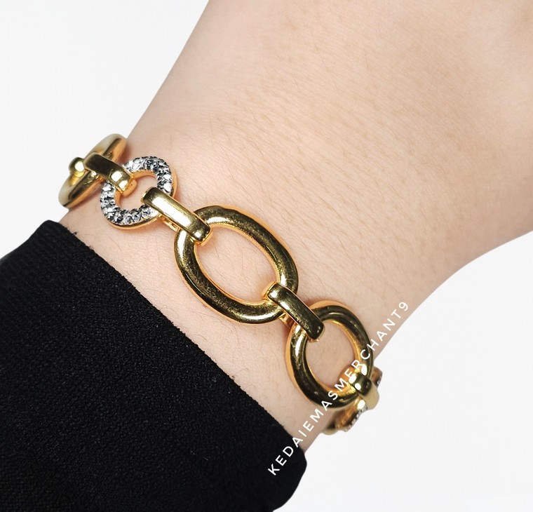 Merchant9 Rantai Tangan Sauh Polish Cirlce Dimensi 2C L:1.45CM