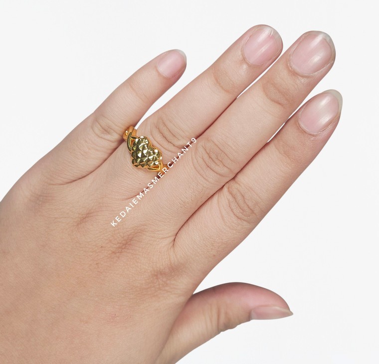Merchant9 Cincin Emas Infinity Love (HARD GOLD- Super Hollow)