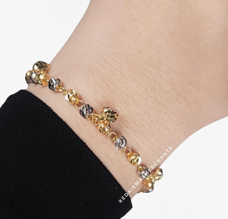 Merchant9 Rantai Tangan Candy Kerawang Gantung Love 2C L:0.4CM