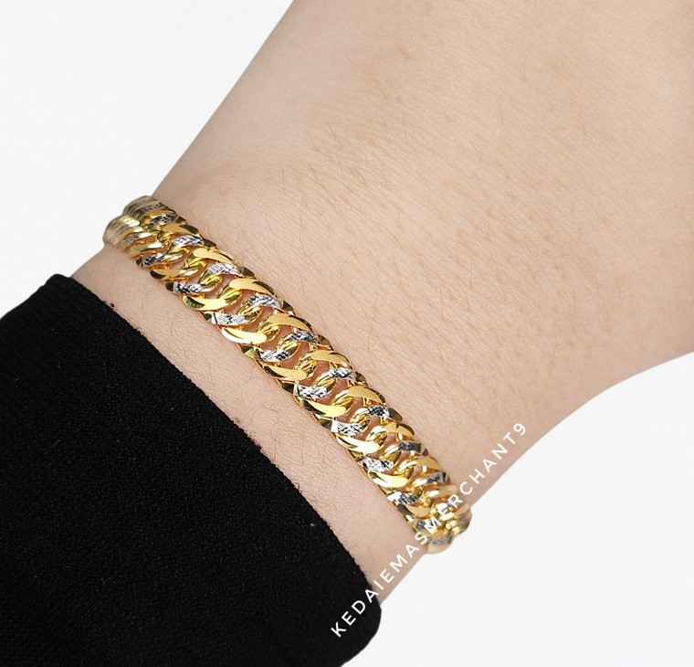 Merchant9 Rantai Tangan Kait 2 Batik Padu 2C L:0.9CM