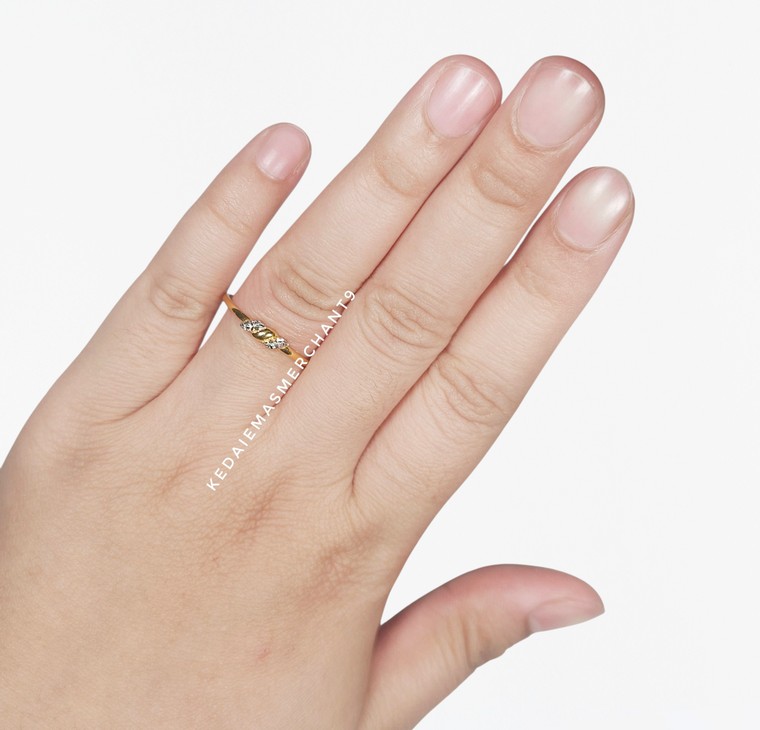 Merchant9 Cincin Emas Twist 2C Minimalist