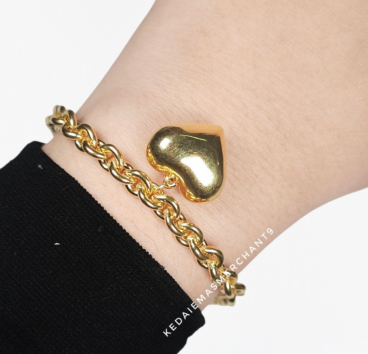 Merchant9 Rantai Tangan Choker Kendi Love Polish 2C L:0.6CM