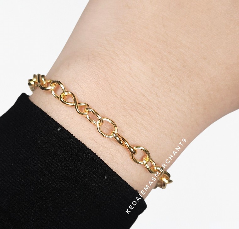 Merchant9 Rantai Tangan Sauh Oval Infinity L:0.55CM