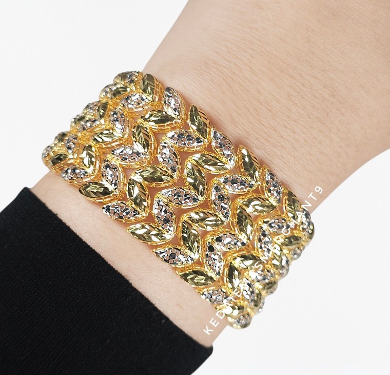 Merchant9 Rantai Tangan Leaf Dimensi Kerawang 3 Layer 2C L:2.85CM (KLIP PETAK)