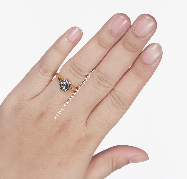 Merchant9 Cincin Emas Solitare Diamond Cut 2C