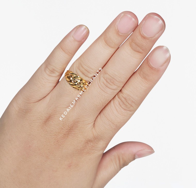 Merchant9 Cincin Emas Kait Pasir Dimensi L:0.9CM