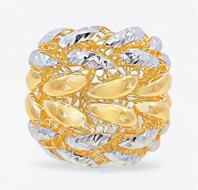 Merchant9 Cincin Emas Tocang Kerawang Polish 2C L:2.2CM