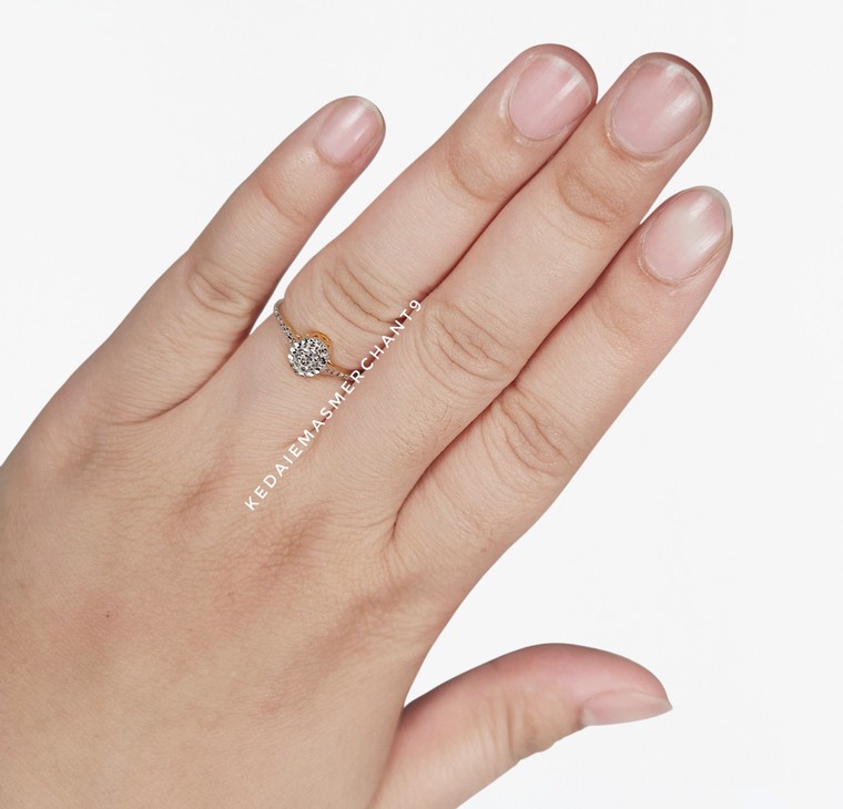 Merchant9 Cincin Emas Panadol Diamond Cut Minimalist 2C L:0.65CM