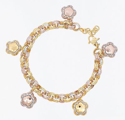 Merchant9 Rantai Tangan Kendi Gantung Honey Flower Kerawang 3C L:0.65CM